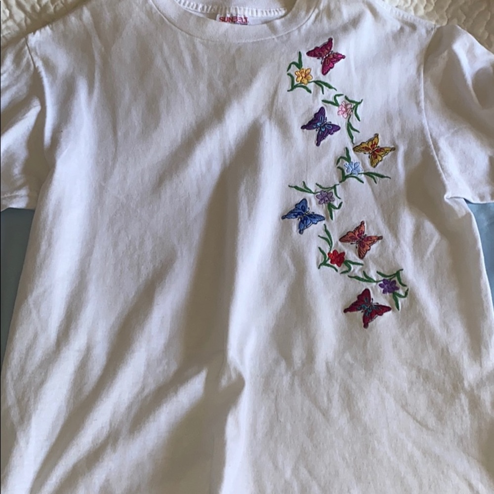 Oversized vintage butterfly shirt